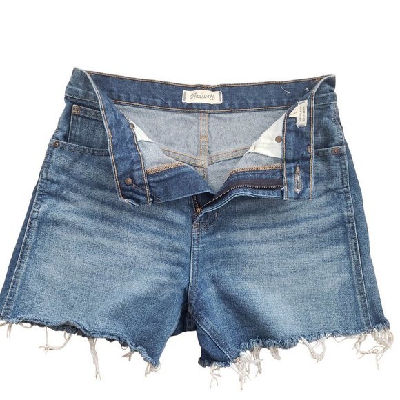 Madewell Perfect Jean Short High Waist Raw Hem in Ullman Wash size 26 - Picture 6 of 10